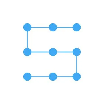 Logo design about network, community and secure pattern, イラスト素材