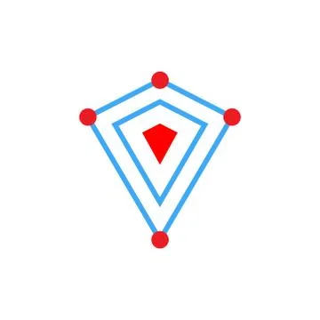 Logo design about network, community and secure pattern, イラスト素材