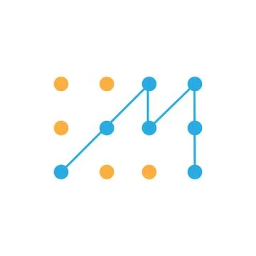 Logo design about network, community and secure pattern, イラスト素材
