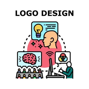 Logo design and creative development process creating identity イラスト素材