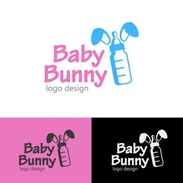 Logo design Baby bunny, vector EPS10 Stock Illustration