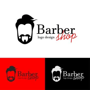 Logo design Barber shop, vector EPS10 Stock Illustration