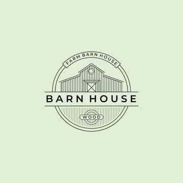 Logo design for barn wood vector minimalist Stock Illustration