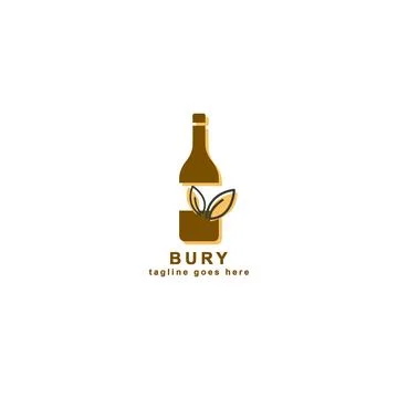 Logo design beverage brands Stock Illustration