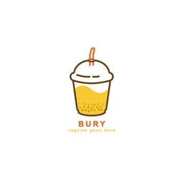 Logo design beverage brands Stock Illustration