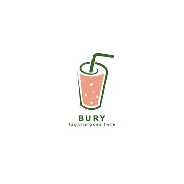 Logo design beverage brands Stock Illustration