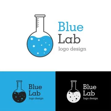 Logo design Blue lab, vector EPS10 Illustrazione stock