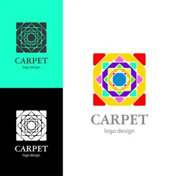 Logo design Carpet, vector EPS10 Illustrazione stock
