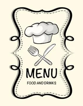 Logo design with chef hat Stock Illustration