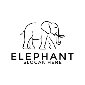 Logo design creative elephant icon vector illustration inspiration, Elephan.. Stock Illustration