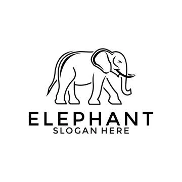 Logo design creative elephant icon vector illustration inspiration, Elephan.. Stock Illustration