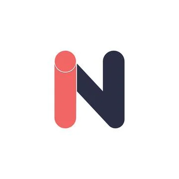 IN logo design. Creative modern elegant trendy unique IN letters Logo vecto.. イラスト素材