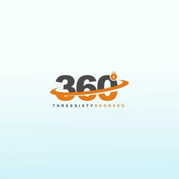 Logo design for a custom 360 degree, 360 vector logo design template idea and Ilustração Stock