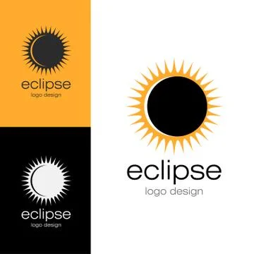 Logo design Eclipse, vector EPS10 Illustrazione stock