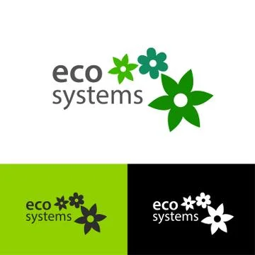 Logo design Eco Systems, vector EPS10 Illustrazione stock