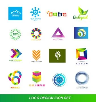 Logo design elements icon set Stockillustratie