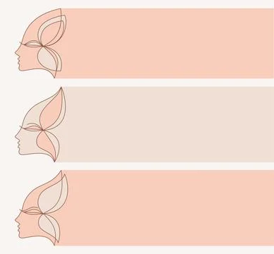 Logo design elements set. Feminine concept illustration. Flat style design .. イラスト素材