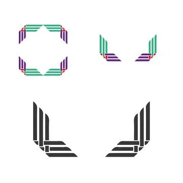 Logo design elements set Vector design Stock Illustration