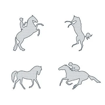 Logo design on the equestrian theme 스톡 일러스트