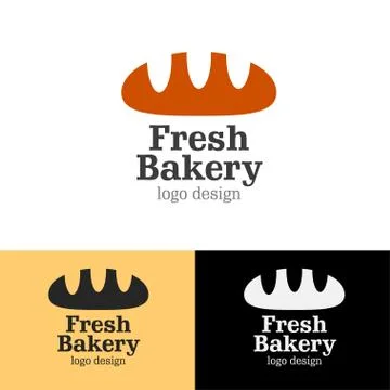 Logo design Fresh bakery, vector EPS10 Illustrazione stock
