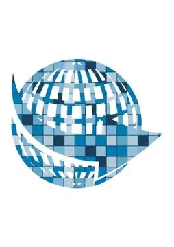 Logo Design of globe Stock Illustration