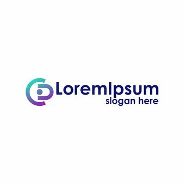 Logo, design, graphic, vector, CD letter shape with a unique concept Stock Illustration