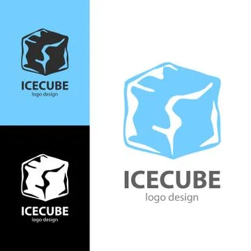 Logo design Ice cube, vector EPS10 Illustrazione stock
