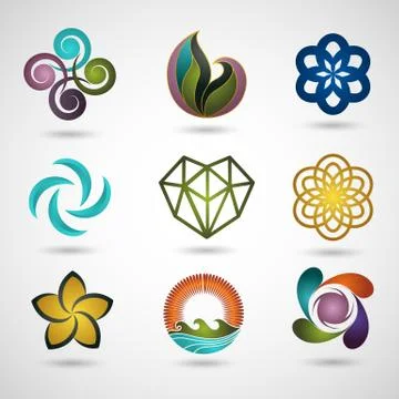 Logo design icon vector set Stock Illustration