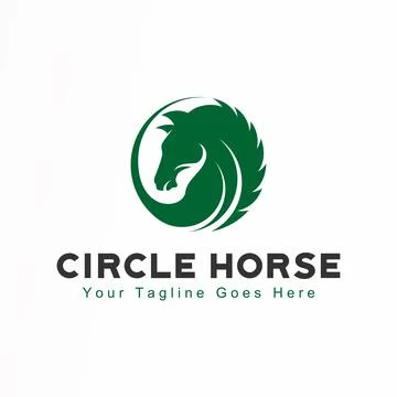 Logo, Design, Image, Abstract, Graphic, Symbol, circle horse Stock Illustration