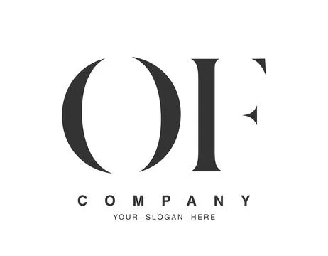 OF logo design. Initial letter o and f serif font style. Creative classic c.. Stock Illustration