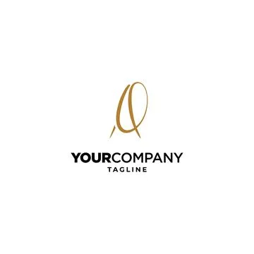 The logo design for the initials of the letters AQ is simple and modern 2 Stock Illustration