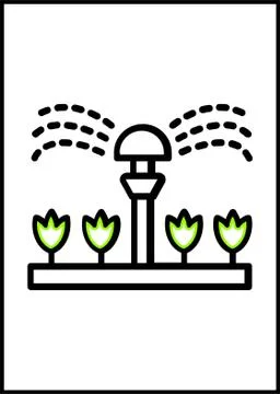 Logo design for irrigation purpose Stock Illustration