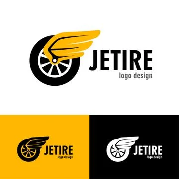 Logo design Jet tire, vector EPS10 Illustrazione stock
