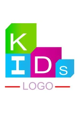 Logo design for kids Stock Illustration
