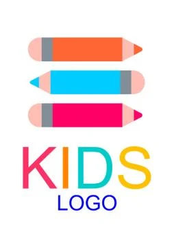 Logo design for kids Stock Illustration