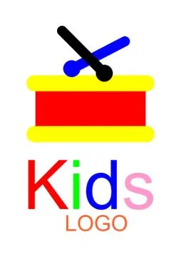 Logo design for kids Stock Illustration