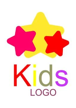 Logo design for kids Illustrazione stock