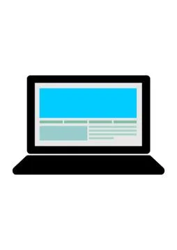 Logo Design of laptop Stock Illustration