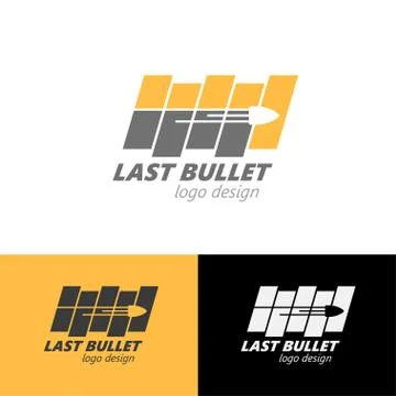 Logo design Last bullet, vector EPS10 Illustrazione stock