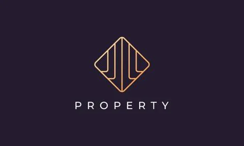 Logo design for luxury and classy apartment rental agency in a simple and mod Stock Illustration