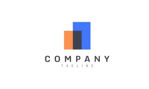 The logo design of a modern and simple building represents trust and innovati Stock Illustration