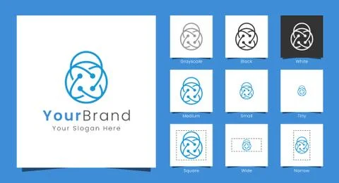 This logo design is perfect for business application security technology イラスト素材