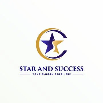 Logo, Design, river, Concept, Image, Abstract, Symbol, Graphic with a star shape Stock Illustration