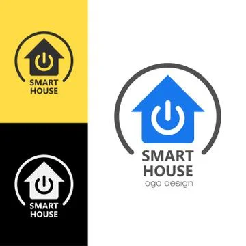 Logo design Smart house, vector EPS10 Illustrazione stock