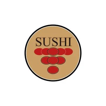 Logo design sushi. Stock Illustration