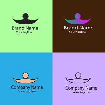 Logo design symbolizing balance and harmony Stock Illustration