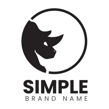Logo design template, with a bird icon in a blacSimple Logo design template.. Stock Illustration