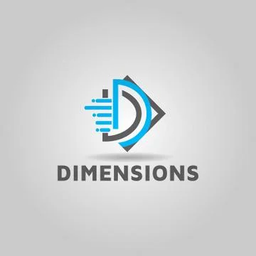 Logo design template with D letter. Stock Illustration
