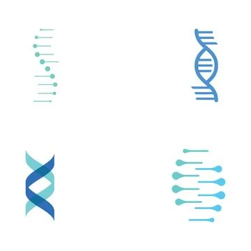 Logo design template DNA elements. Bio tech, DNA people, bio DNA, DNA spira.. Illustrazione stock