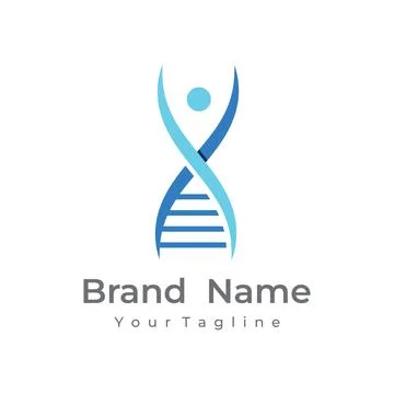 Logo design template DNA elements. Bio tech, DNA people, bio DNA, DNA spira.. Illustrazione stock